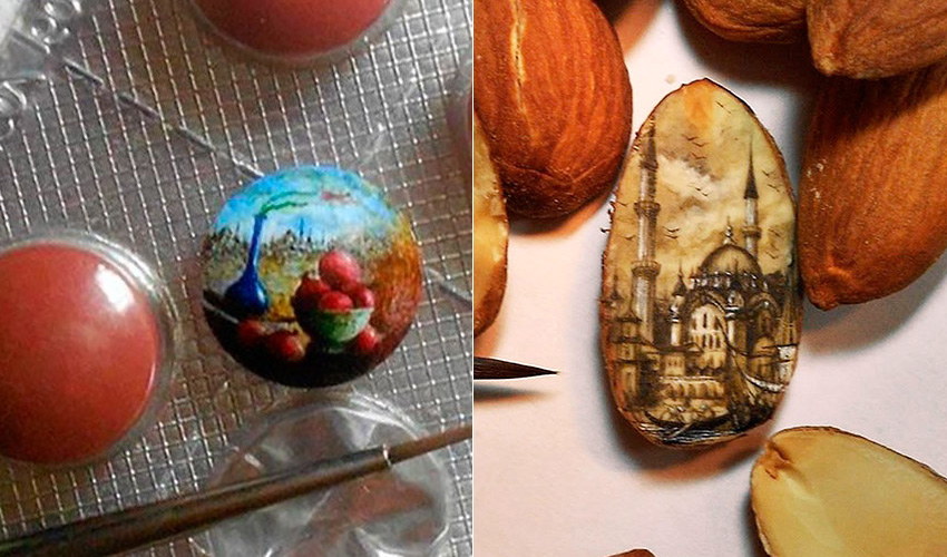 O turco Hasan Kale transforma objetos e alimentos minúsculos em telas
