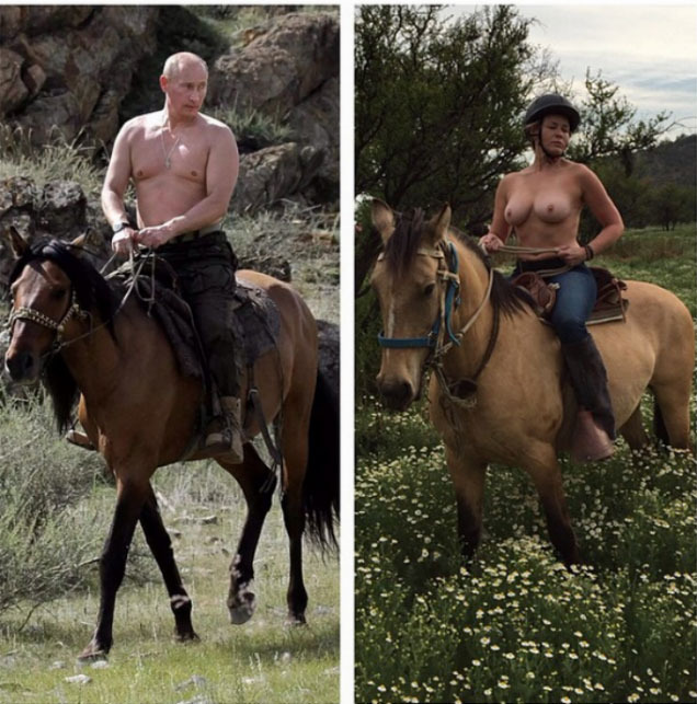 Chelsea Handler é especialista em ser banida do Instagram. Tudo começou em outubro de 2014, quando ela compartilhou uma série de fotos em que aparece imitando personalidades. Na primeira delas, ela aparece imitando o presidente russo Vladimir Putin, sem camisa em um cavalo.

“Um homem mostrar os mamilos, OK, uma mulher, não? Estamos em 1825?”, escreveu. Sua conta não foi desativada