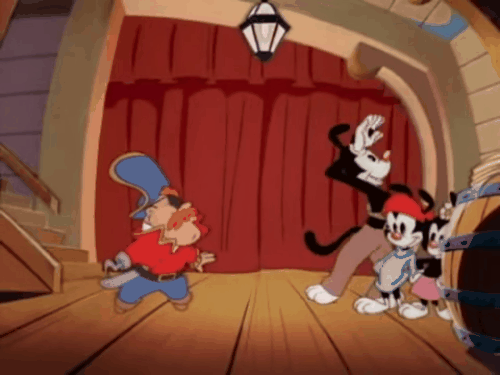 Em um episódio de <i>Animaniacs</i>, eles mostram personagens de <i>Looney Tunes</i>, que a gente sabe ser do mesmo estúdio, <b>Warner Bros.</b>. Era comum um desenho receber o outro nas atrações.