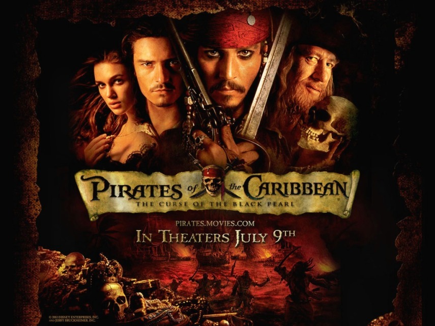Falando em filmes, alguns sucessos de cinema foram criados com base em atrações do parque. É o caso da franquia <i>Piratas do Caribe</i>.