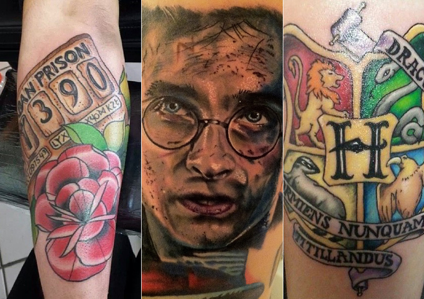Fãs homenageiam Harry Potter fazendo tatuagens
