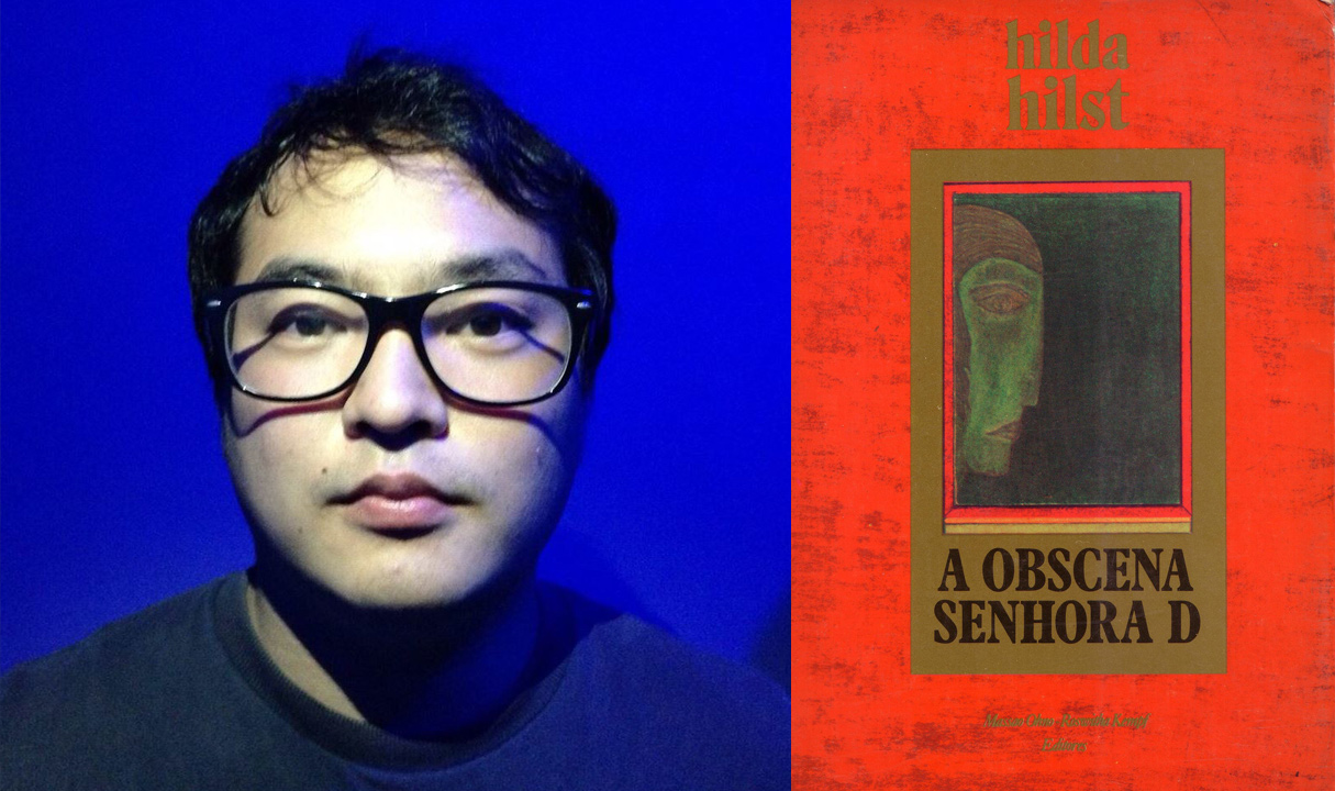 "Li agora, há umas semanas <i>A Obscena Senhora D</i> e é romance de uma escritora muito das importantes chamada <b>Hilda Hilst</b>. Quem narra é uma mulher velha, vista pela vizinhança como louca, a Senhora D, que fala sobre amor e perda e coisas do tipo. É gatilho para crises existenciais"