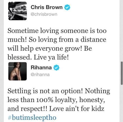 O pior casal do mundo também já nos fez o enorme desfavor de tretar no Twitter. Chris Brown falou que, ás vezes, 