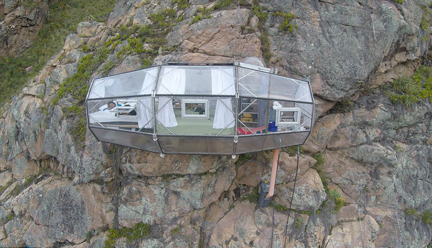 As cabines ficam na região do Vale Sagrado, perto de Cuzco, conhecida pela beleza natural