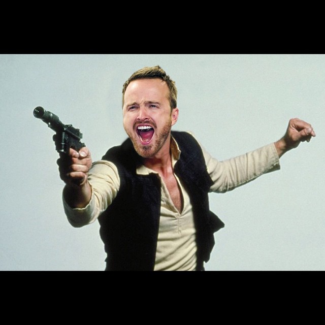 Ele também é mestre nas montagens! Nem parece que tinha um Han Solo aqui... Boa homenagem do Aaron para Star Wars!