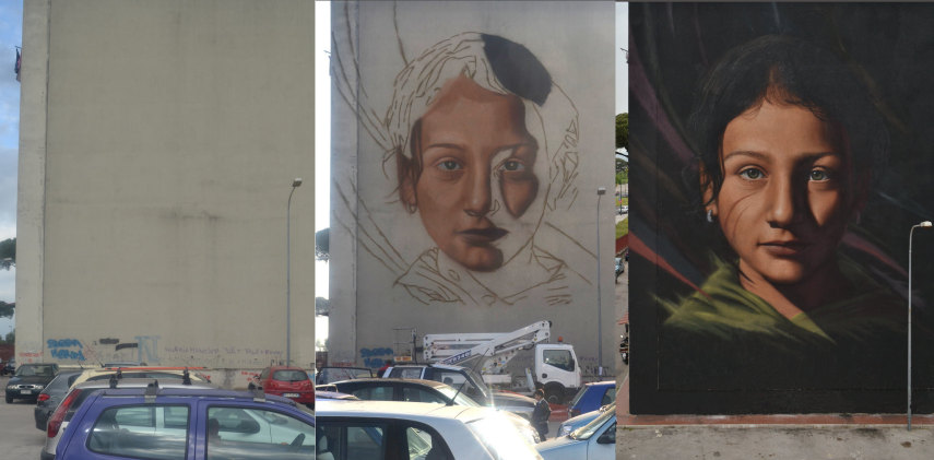 Italiano faz grafites hiper-realistas gigantes usando latas de spray
