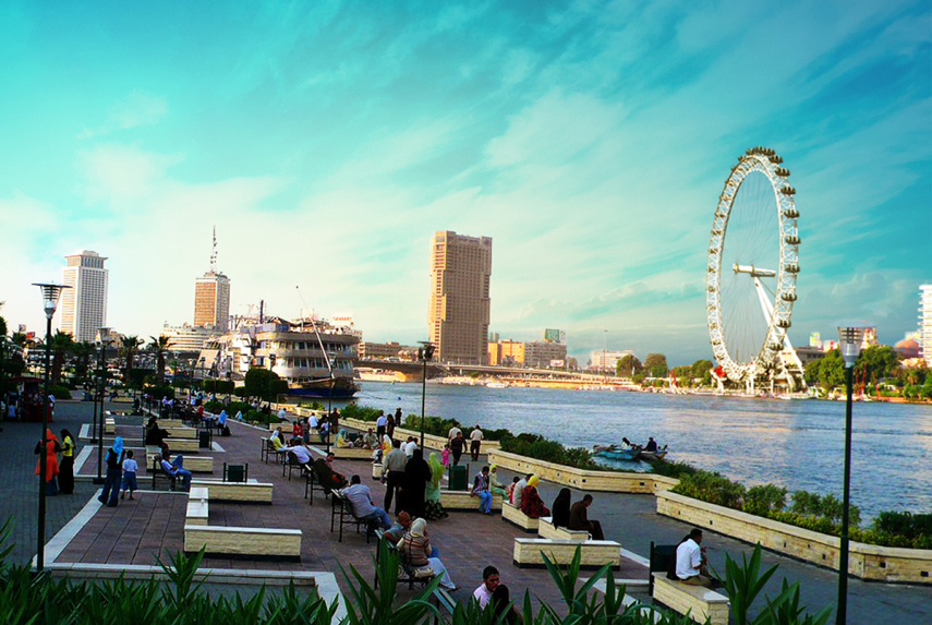 London Eye ao lado do rio Nilo