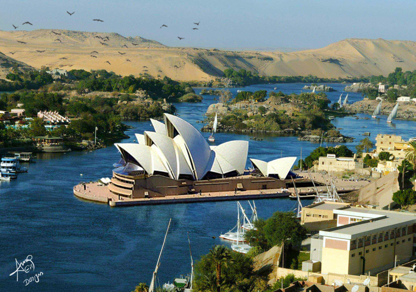 A Opera House de Sydney em Aswan