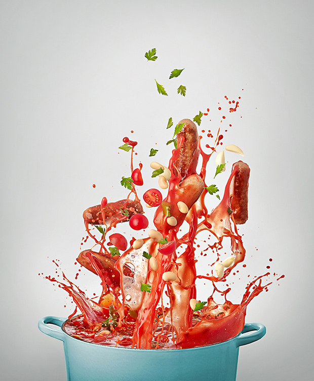 O fotógrafo Piotr Gregorczyk clicou a série de imagens Flying Food