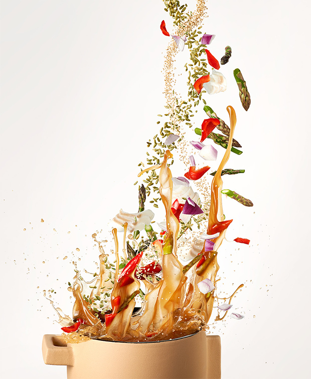 O fotógrafo Piotr Gregorczyk clicou a série de imagens Flying Food