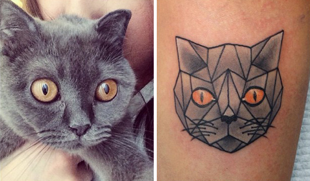 Acho que eu vi um gatinho... Tatuagens minimalistas de gatos para você se inspirar