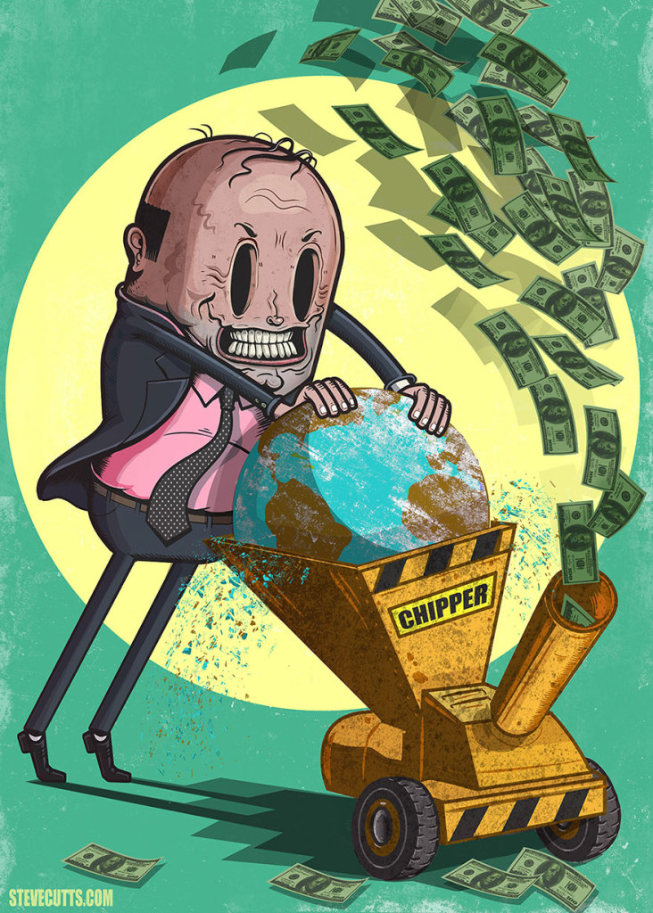 Ilustrador faz críticas à sociedade em série de ilustrações sinistras