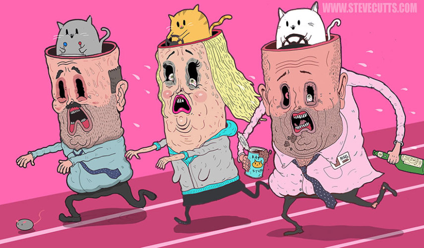 Ilustrador faz críticas à sociedade em série de ilustrações sinistras