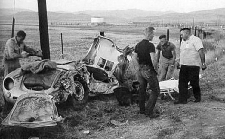 Seu Porsche ficou destruído em 30 de setembro de 1955, quando o ator, aos 24 anos, desapareceu de cena