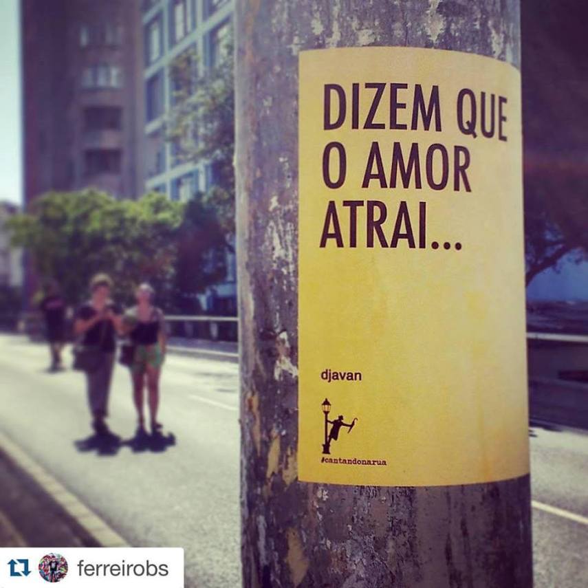 No Minhocão de São Paulo, @ferreirobs catou uma letra que todo mundo entende do Djavan, a impactante 