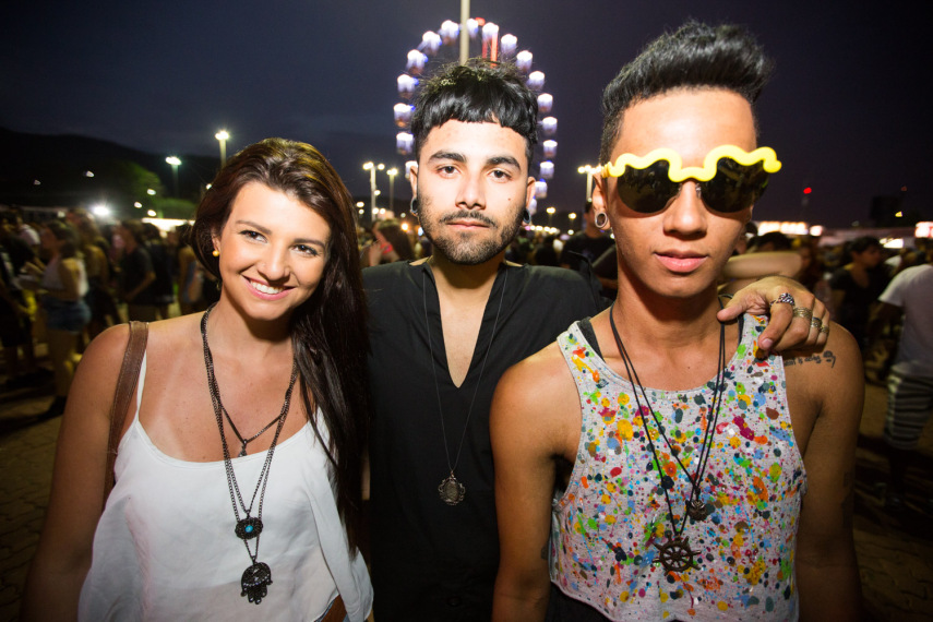 Os amigos Jéssica, Yuri e Guilherme querem ver as mulheres dominando o Rock in Rio