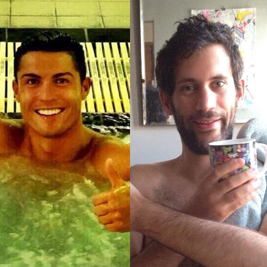 Artista inglês se inclui em fotos postadas por famosos no Instagram 