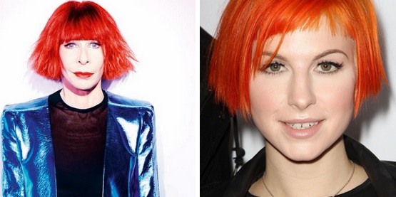 Todo mundo sempre fala dos cabelos da Hayley, pena que ninguém cita a fonte de inspiração, hein? Direitos capilares pra Rita Lee, já!