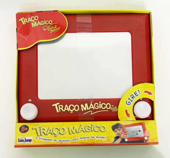 A lousinha que você desenhava e podia apagar em um passe de mágicas (só girando o botãozinho do lado)  