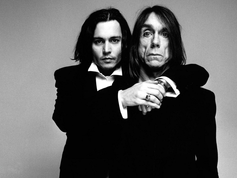 Dando um abraço em Iggy Pop