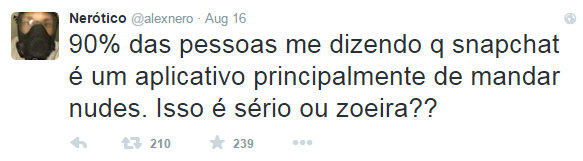É sério, Nero, obrigatório mandar nudes (segue ele lá, gente)
