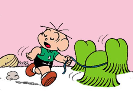 Falando em cães: Cebolinha tinha um de estimação, o indefinível Floquinho
