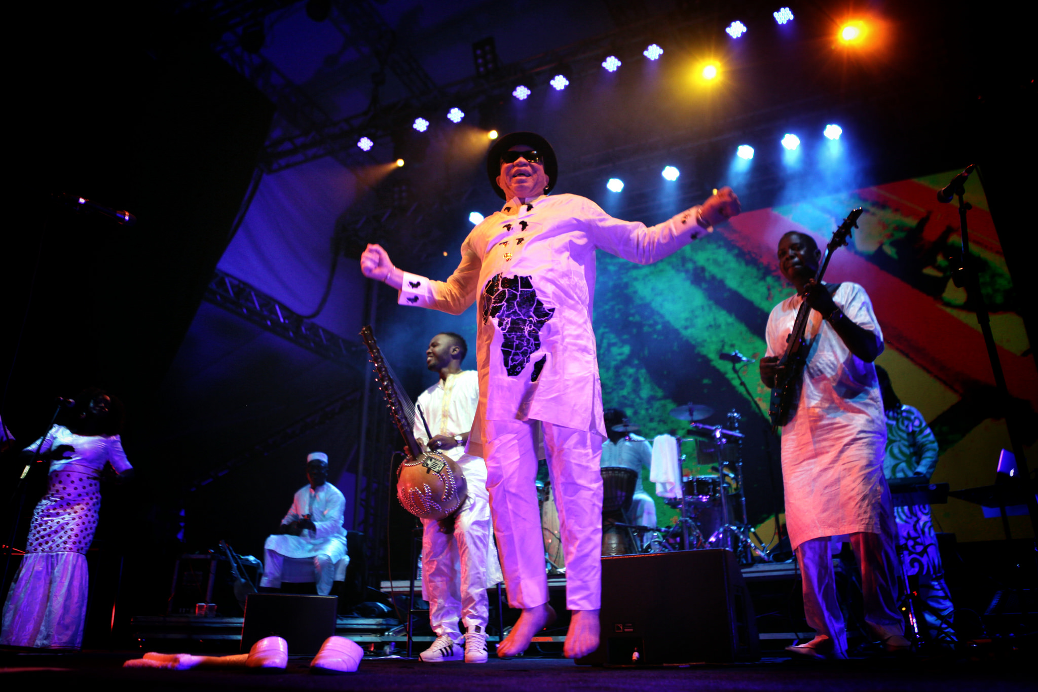 O músico malinês Salif Keita, uma das maiores atrações do festival