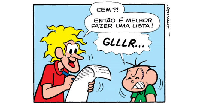 O transtornado Louco, que contracenava com Cebolinha em quadrinhos surrealistas...