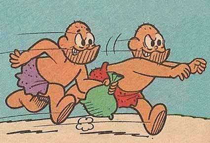 E os irmãos gêmeos Zum e Bum eram desastrados assaltantes