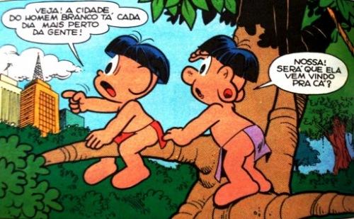 O indiozinho Papa-Capim marcou época, sempre acompanhado do amigo Cafuné