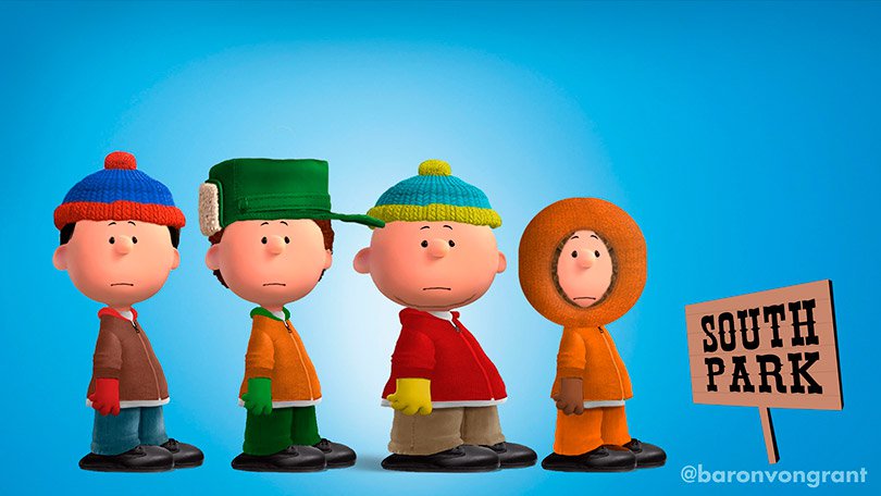 Artista recria personagens de séries como se eles fossem da turma do Snoopy