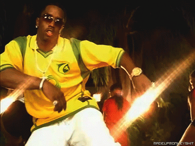 o rapper diddy dança e faz umas palhaçadas de vez em quando, sempre no carão