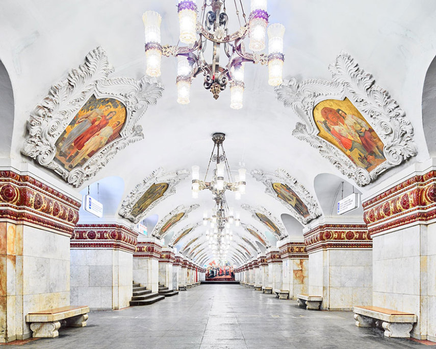 Fotógrafo canadense faz cliques incríveis das estações de metrô em Moscou, na Rússia