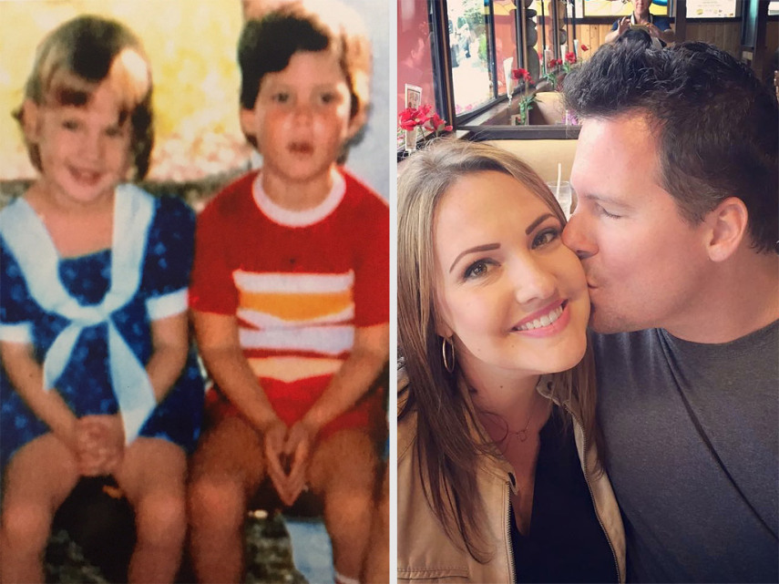  Amy Giberson e Justin Pounders descobriram que já gostavam um do outro quando tinham 3 anos
