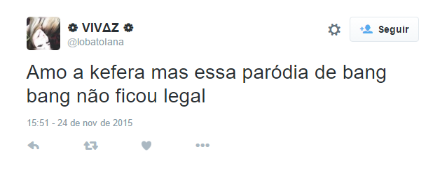 YouTuber fez paródia de Bang e internautas se dividiram na hora de opinar no Twitter