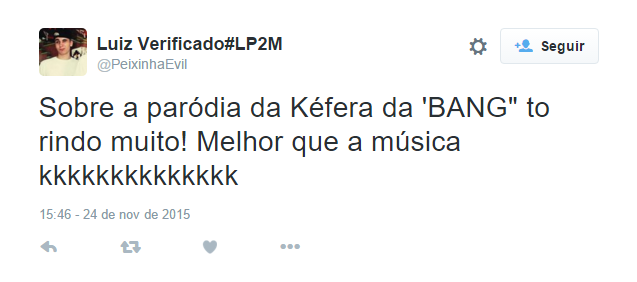 YouTuber fez paródia de Bang e internautas se dividiram na hora de opinar no Twitter