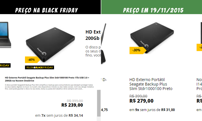 O HD externo baixou um pouquinho