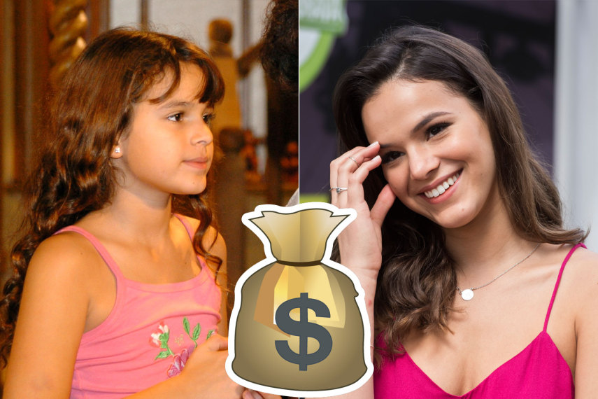 Bruna Marquezine trabalha há muito, mas muito tempo na TV. Já pensou que quando ela era tampinha e já atuava em novelas, provavelmente ela já tinha um salário muito maior que o seu?