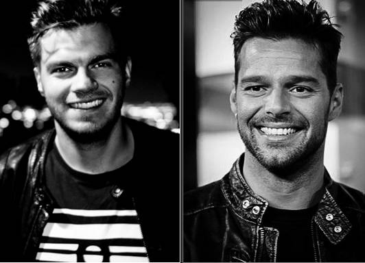 Dois galãs! Um usuário anônimo do Reddit publicou essa foto e nós acreditamos que rolou o milagre da multiplicação com o Ricky Martin