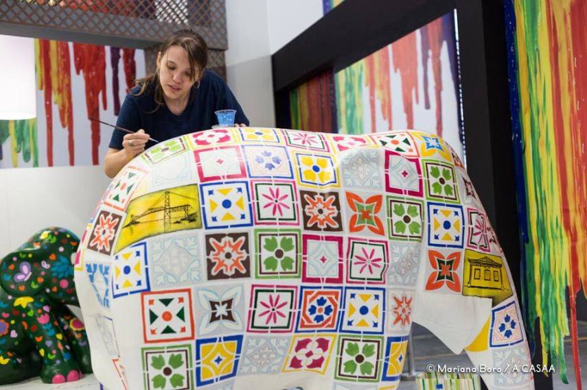 Florianópolis amanheceu com vários elefantinhos coloridos espalhados pela cidade