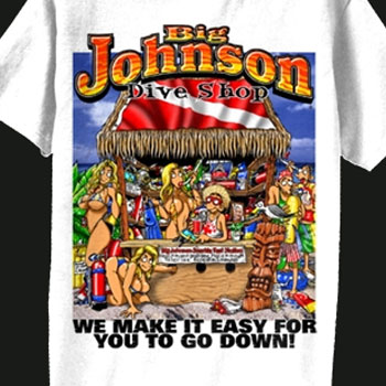 Nas festinhas de aniversário, quase todos os meninos estavam com as camisetas do Big Johnson com alguma estampa 