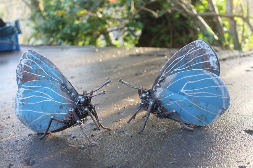 Artista se inspira nos animais e insetos que vivem na zona rural de Wales para criar réplicas incríveis
