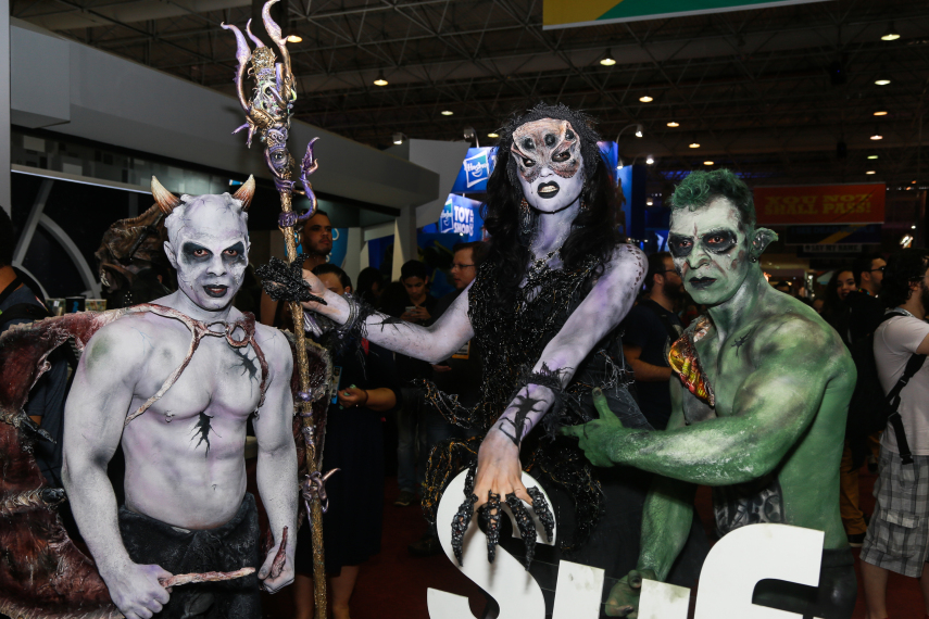 Público cosplayer caprichou no figurino para participar da segunda edição da feira geek, em São Paulo