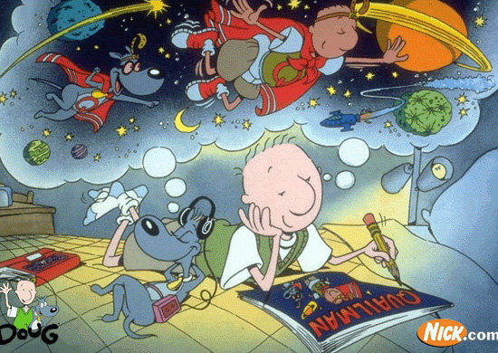 O desenho animado passava todas as noites na TV