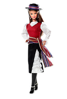 O modelo é parte da coleção Bonecas do Mundo, da Mattel