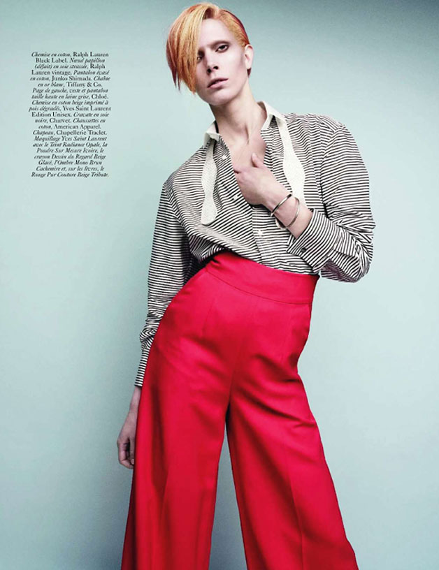 Editorial da Vogue Paris inspirada em Bowie