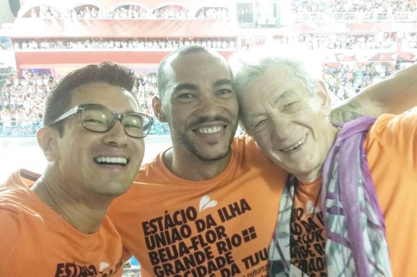 Ian McKellen simpaticão no Rio