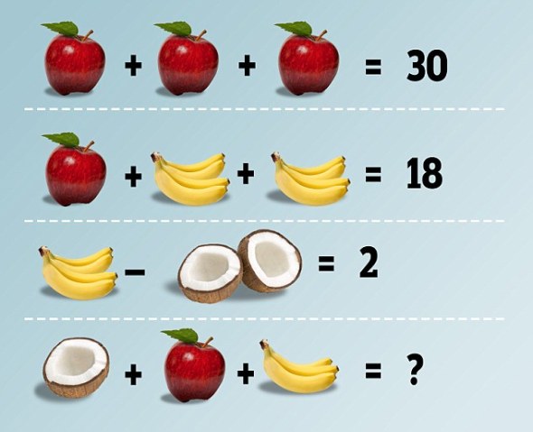 Matemática Divertida: 5º desafio: Racha-Cuca das Frutas