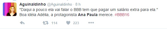 Olha elaaa! Daniel perde para Ronan e é o 3º eliminado do BBB 16, mas quem brilha no Twitter é Ana Paula.