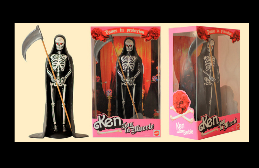 Os artistas Marianela Perelli e Emiliano Paolini transformaram os bonecos Ken e Barbie em figuras religiosas